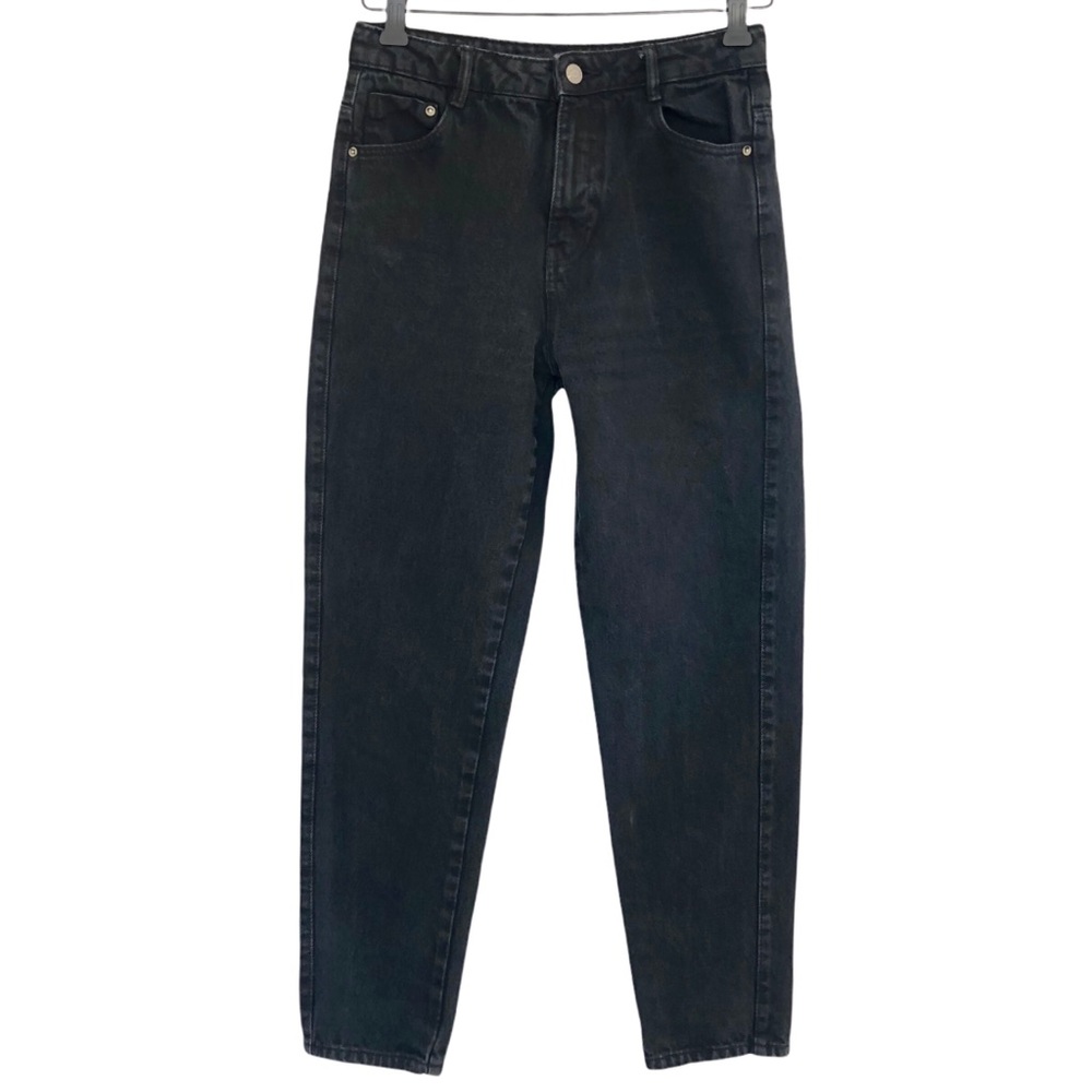 Zara Trafaluc Women's Mom Jeans Black Denim 80s Size 2